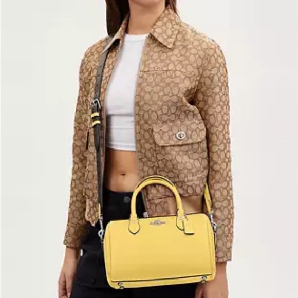 NWT Yellow Coach Rowan Satchel - Picture 1 of 5